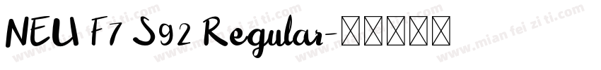 NEU F7 S92 Regular字体转换